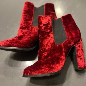Urban Outfitters Red Velvet Heels